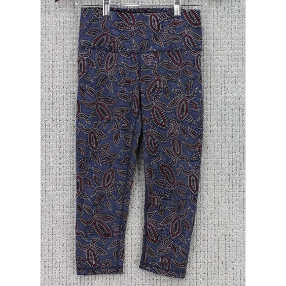 Manduka Leggings Pants Womens Small S Multicolor Abstract Pattern Cropped - Picture 1 of 7